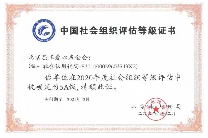 2020年12月24日 基金会荣获中国社会组织评估等级5A证书，这是社会的认可，是政府的信赖，是基金会坚持公益的最好证明.jpg